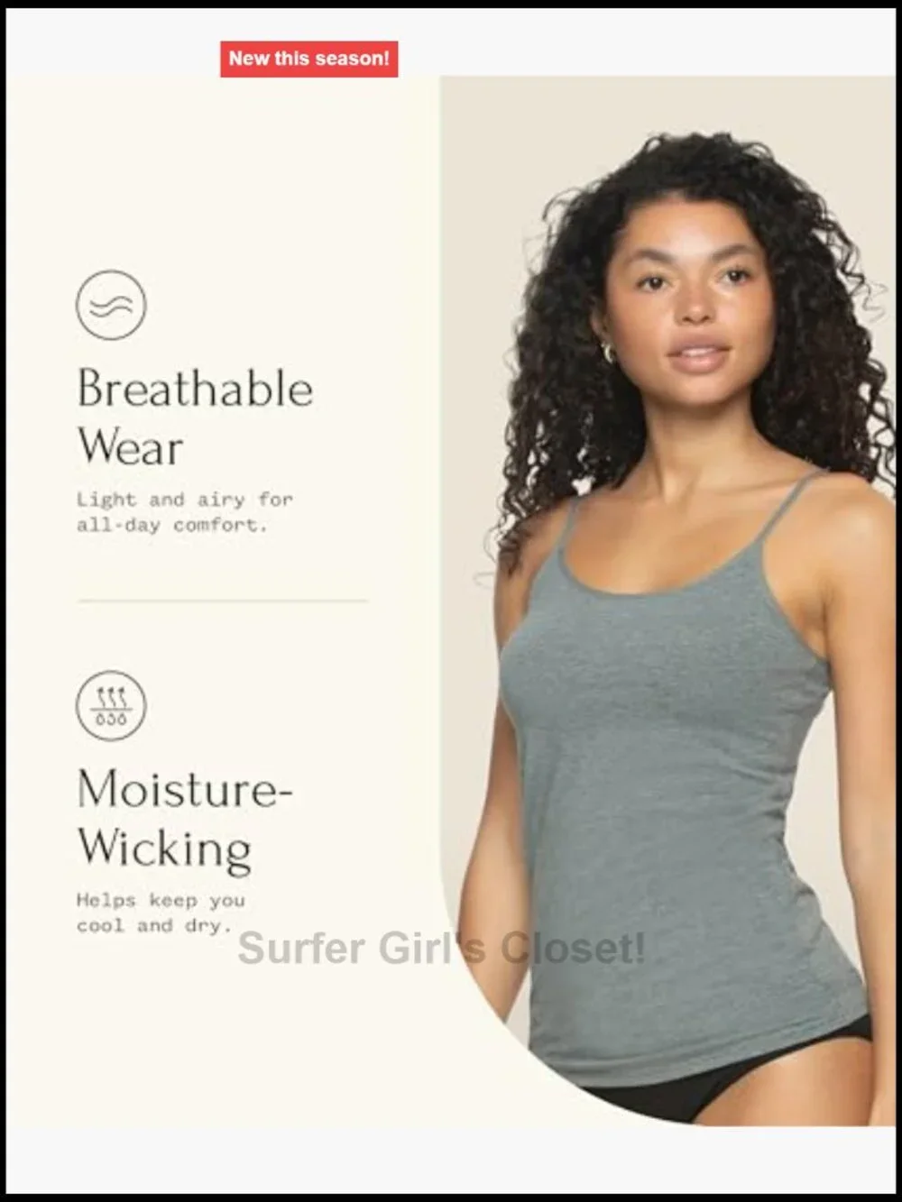 Women's Cotton Modal Camisole Tank Top 3-Pack with Adjustable Straps
